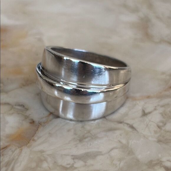 Elle 925 Sterling Silver Large Dome Ring Genuine Ruby Size 9 - Picture 2 of 10